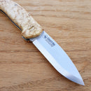 Casstrom Lars Falt Folding Knife 2.88" N690 Steel Blade Curly Birch Handle 19004 -Casstrom - Survivor Hand Precision Knives & Outdoor Gear Store