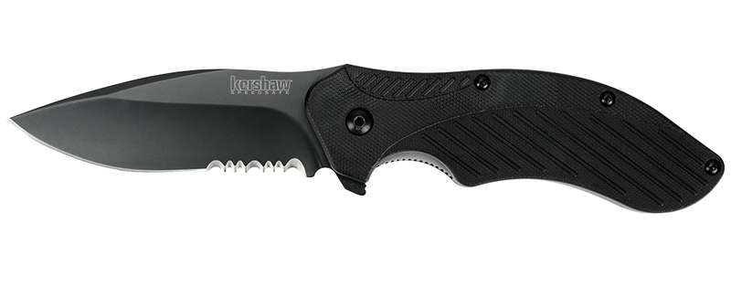 Kershaw Black Clash Folding Knife 3.12" 8CR13MoV Steel Blade Black GFN Handle 1605CKTST -Kershaw - Survivor Hand Precision Knives & Outdoor Gear Store