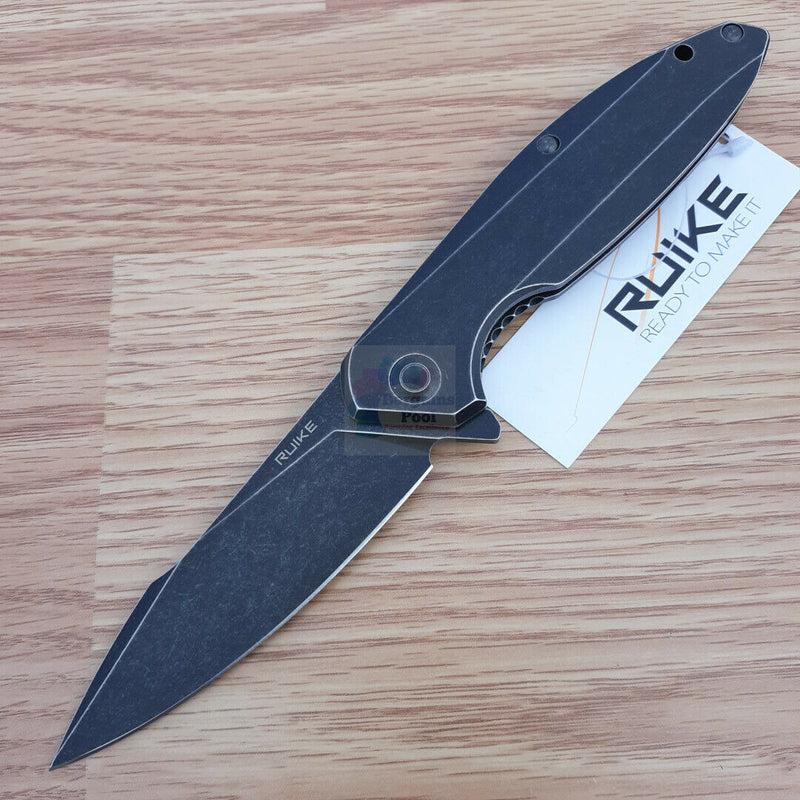 RUIKE P128 Beta Plus Folding Knife 4" Sandvik 14C28N Steel Drop Point Blade 3Cr13 Stainless Handle P128SB -RUIKE - Survivor Hand Precision Knives & Outdoor Gear Store