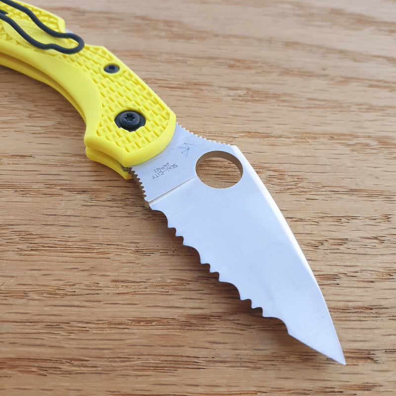 Spyderco Dragonfly 2 Salt Folding Knife 2.37" H1 Steel Leaf Blade Yellow FRN Handle 28SYL2 -Spyderco - Survivor Hand Precision Knives & Outdoor Gear Store