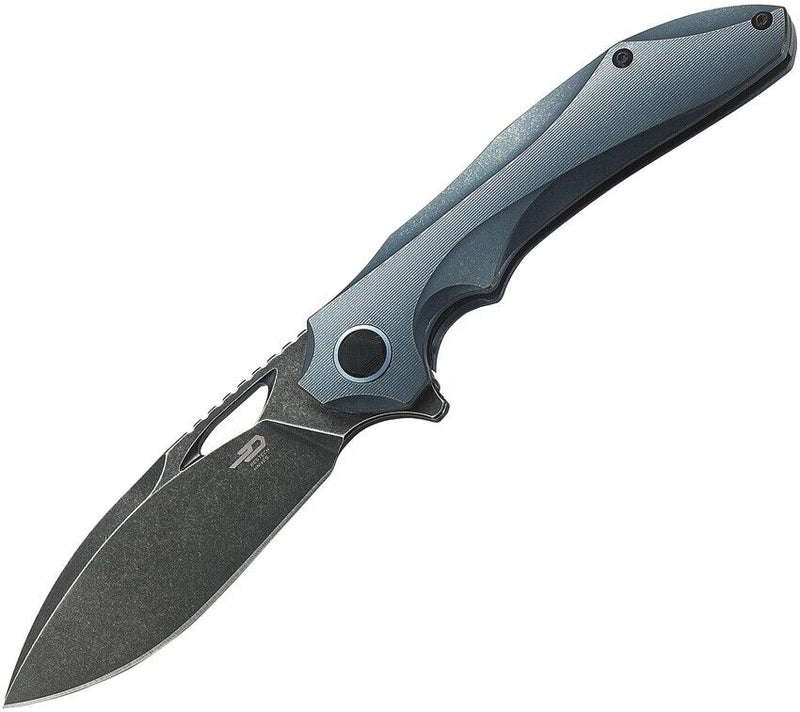 Bestech Knives ESKRA Frame Folding Knife 3.5" Bohler M390 Steel Blade Blue Titanium Handle 1813B -Bestech Knives - Survivor Hand Precision Knives & Outdoor Gear Store