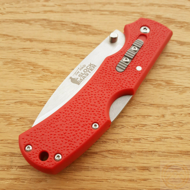 Cold Steel Slock Master Folding Knife 3.5" 8Cr13MoV Steel Blade Red Nylon Handle 23JK -Cold Steel - Survivor Hand Precision Knives & Outdoor Gear Store