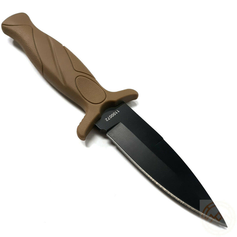 Smith & Wesson Boot Knife 3" Stainless Steel Blade Tan Rubber Handle 1100072 -Smith & Wesson - Survivor Hand Precision Knives & Outdoor Gear Store