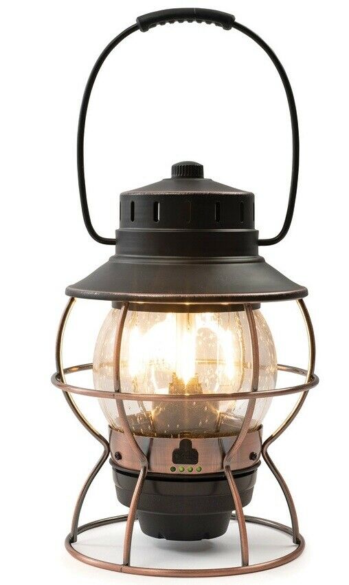 Barebones Living Railroad Lantern LED Rechargeable Vintage Steel Construction E280 -Barebones Living - Survivor Hand Precision Knives & Outdoor Gear Store