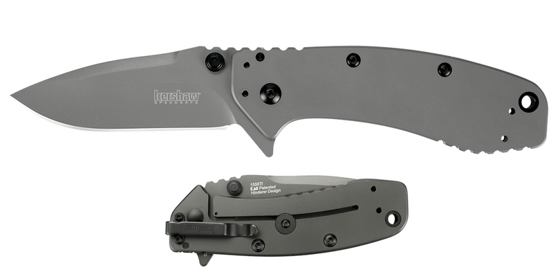 Kershaw Cryo II Folding Knife 3.38" 8Cr13MoV Steel Blade Gray Stainless Handle 1556TI -Kershaw - Survivor Hand Precision Knives & Outdoor Gear Store