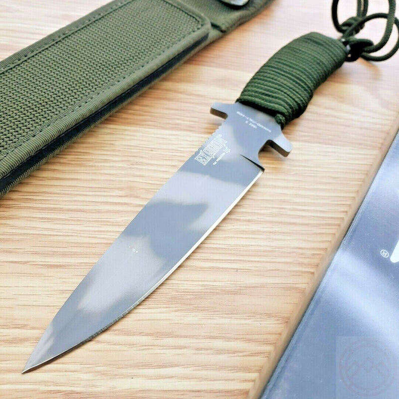 Fox Exagon Fixed Knife 6.75" PTFE Coated 440 Steel Blade Cord Wrapped Handle 1662S -Fox - Survivor Hand Precision Knives & Outdoor Gear Store