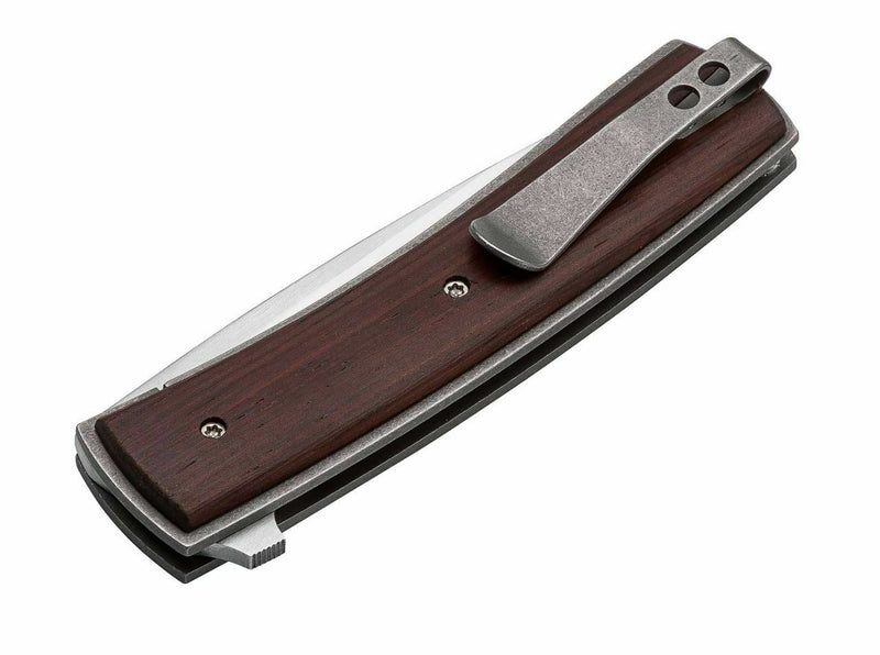 Boker FR Framelock Folding Knife 2.88" Satin Finish Stainless Blade Wood Handle 01BO744 -Boker Plus - Survivor Hand Precision Knives & Outdoor Gear Store