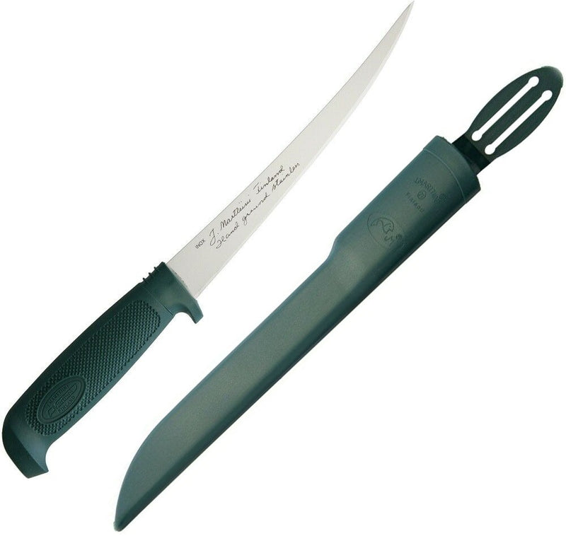 Marttiini Fixed Knife 7.5" Stainless Steel Blade Green Textured Rubber Handle 837010 -Marttiini - Survivor Hand Precision Knives & Outdoor Gear Store