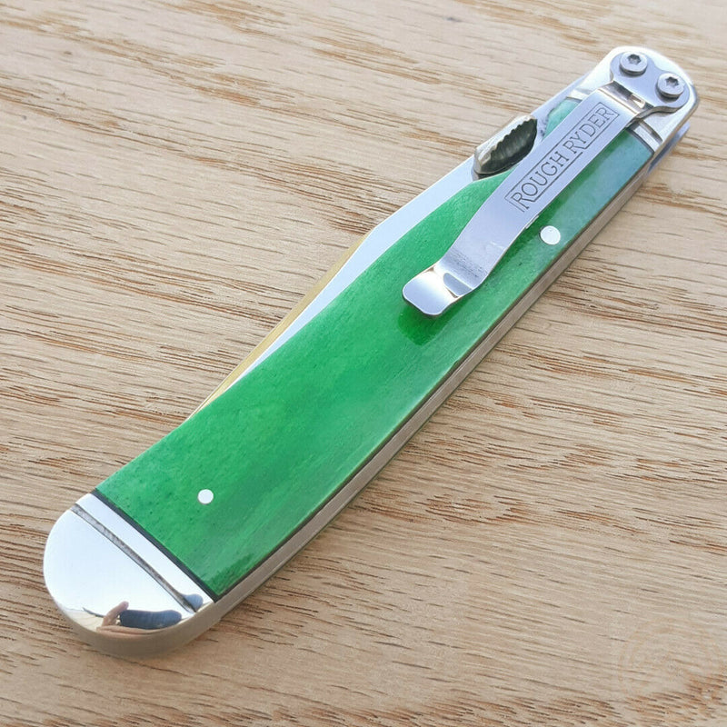 Rough Ryder Working Man Folding Knife 440 Steel Blade Green Smooth Bone Handle 1957 -Rough Ryder - Survivor Hand Precision Knives & Outdoor Gear Store