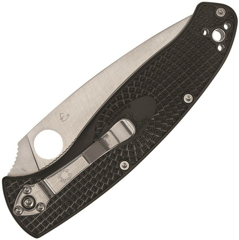 Spyderco Resilience Folding Knife 4.20" 8Cr13MoV Steel Blade Black FRN Handle 142PSBK -Spyderco - Survivor Hand Precision Knives & Outdoor Gear Store