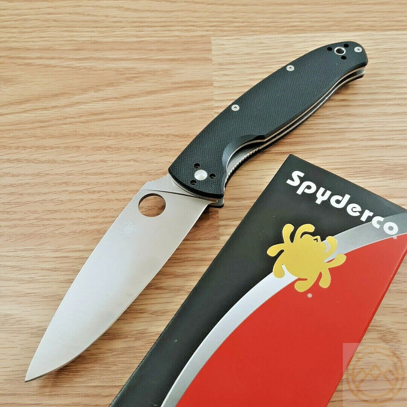 Spyderco Resilience Folding Knife 4.25" 8Cr13MoV Steel Blade Black G10 Handle C142GP -Spyderco - Survivor Hand Precision Knives & Outdoor Gear Store