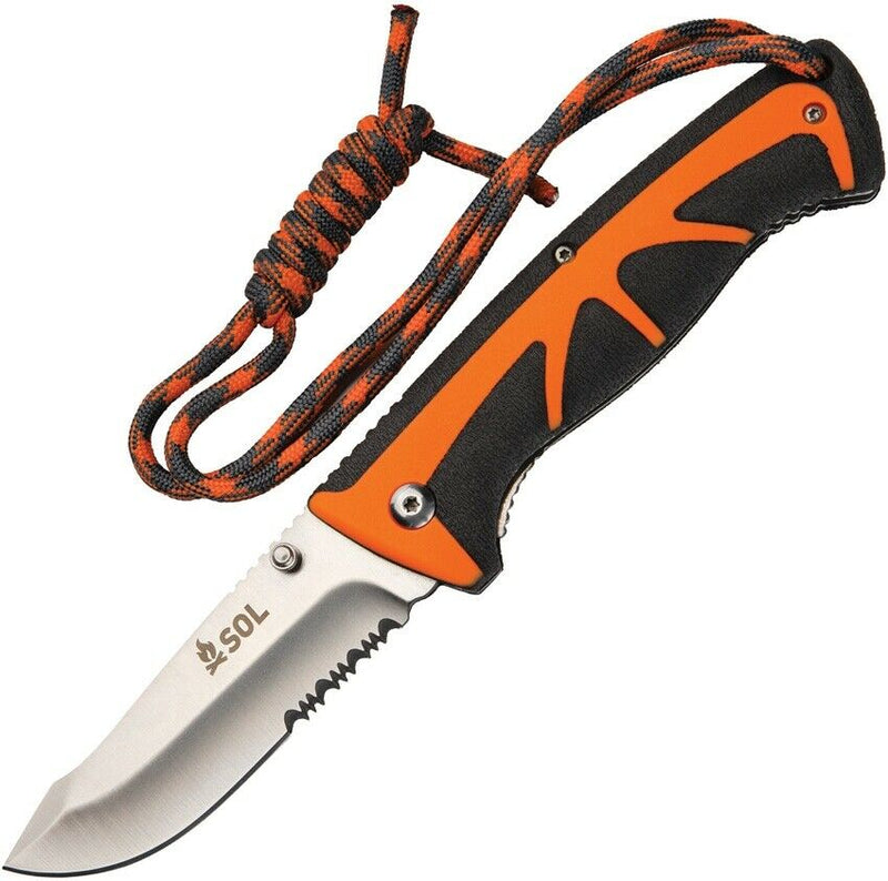 Adventure Medical Stoke Liner Folding Knife 3.5"Part Serrated 420 Steel Blade TPR Handle 01401022 -Adventure Medical - Survivor Hand Precision Knives & Outdoor Gear Store