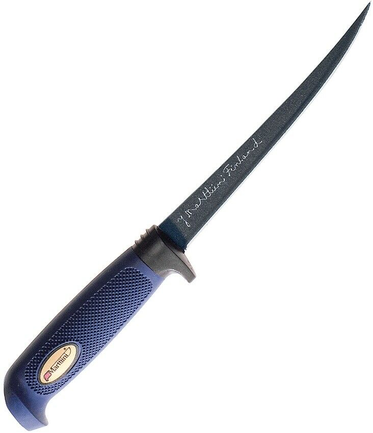 Marttiini Martef Kitchen Knife 6" Stainless Fillet Blade Blue Textured Rubber Handle 826014T -Marttiini - Survivor Hand Precision Knives & Outdoor Gear Store