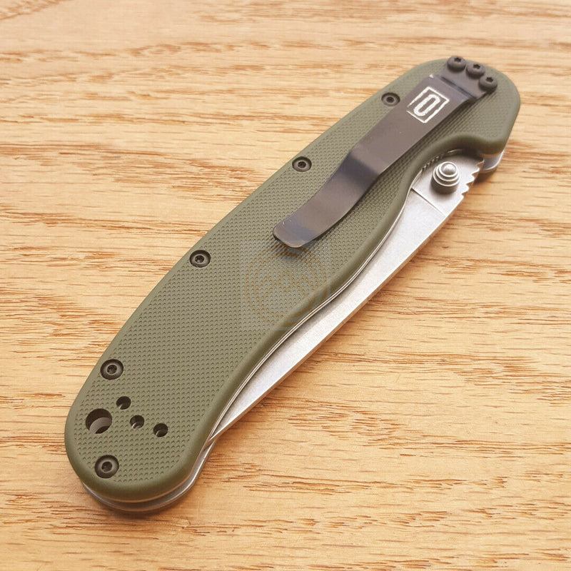 Ontario RAT I Linerlock Folding Knife 3.5" AUS-8 Steel Blade Green Nylon Handle 8874TC -Ontario - Survivor Hand Precision Knives & Outdoor Gear Store