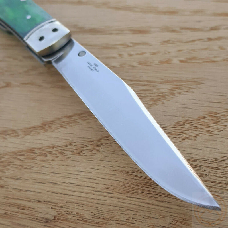 Rough Ryder Working Man Folding Knife 440 Steel Blade Green Smooth Bone Handle 1957 -Rough Ryder - Survivor Hand Precision Knives & Outdoor Gear Store