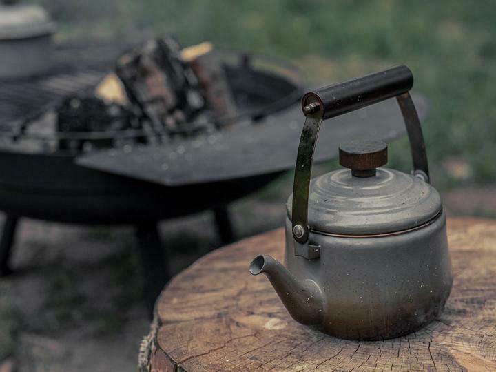 Barebones Living Enamel Teapot Hand-Finished Stainless Dimensions: 5.7" x 4.13" E379 -Barebones Living - Survivor Hand Precision Knives & Outdoor Gear Store