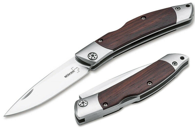 Boker Plus Caballero Lock Folding Knife 3" D2 Tool Steel Blade Cocobolo Wood Handle 01BO239 -Boker Plus - Survivor Hand Precision Knives & Outdoor Gear Store