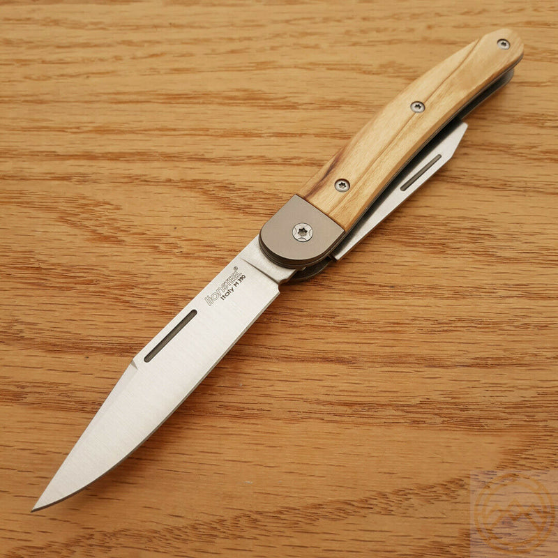 LionSTEEL Jack Linerlock Pocket Knife 3.03" M390 Steel Blades Olive Wood Handle TJK3UL -LionSTEEL - Survivor Hand Precision Knives & Outdoor Gear Store