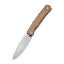 Civivi Stylum Folding Knife 3" 10Cr15CoMoV Steel Blade Brown Micarta Handle 20010BA -Civivi - Survivor Hand Precision Knives & Outdoor Gear Store