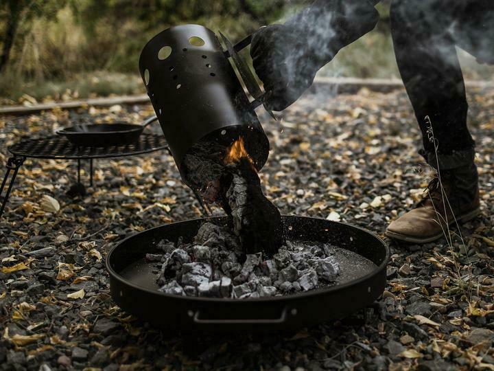 Barebones Living Cowboy Grill Charcoal Tray Rugged Steel One Piece Construction E443 -Barebones Living - Survivor Hand Precision Knives & Outdoor Gear Store