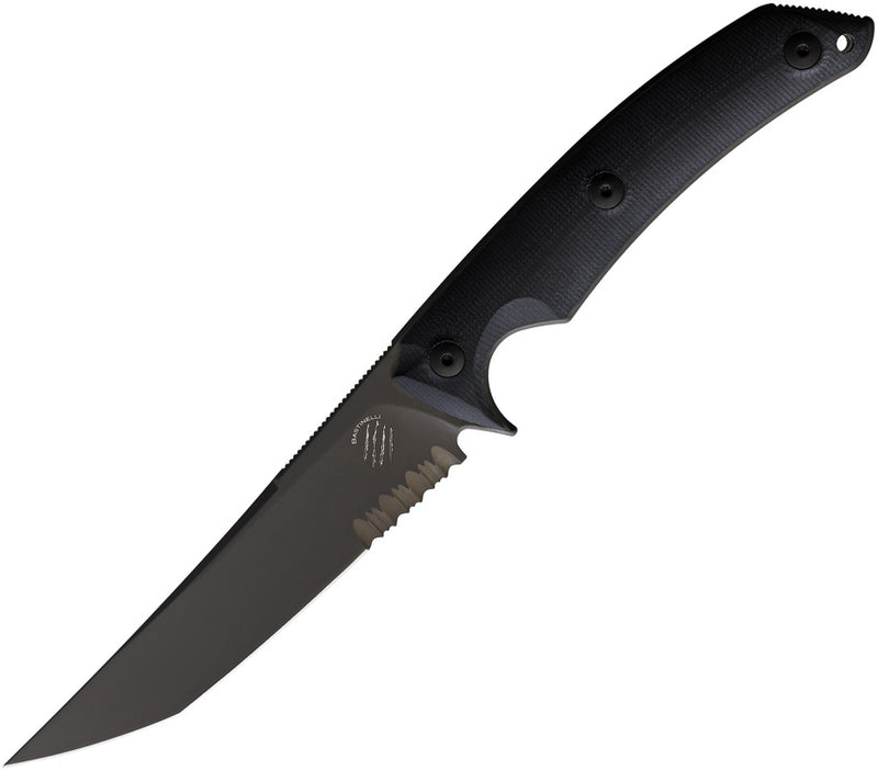 Bastinelli Creations PY Fixed Knife 5" Bohler N690 Steel Tanto Blade Black G10 Handle S207S -Bastinelli Creations - Survivor Hand Precision Knives & Outdoor Gear Store