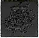 Bastinelli Creations Patch Reaper Full Black Logo Art 3" x 3" PVD Construction 205 -Bastinelli Creations - Survivor Hand Precision Knives & Outdoor Gear Store