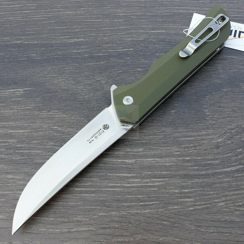 RUIKE Hussar P121 Linerlock Folding Knife 3.75" 14C28N Stainless Steel Blade Green G10 Handle P121G -RUIKE - Survivor Hand Precision Knives & Outdoor Gear Store