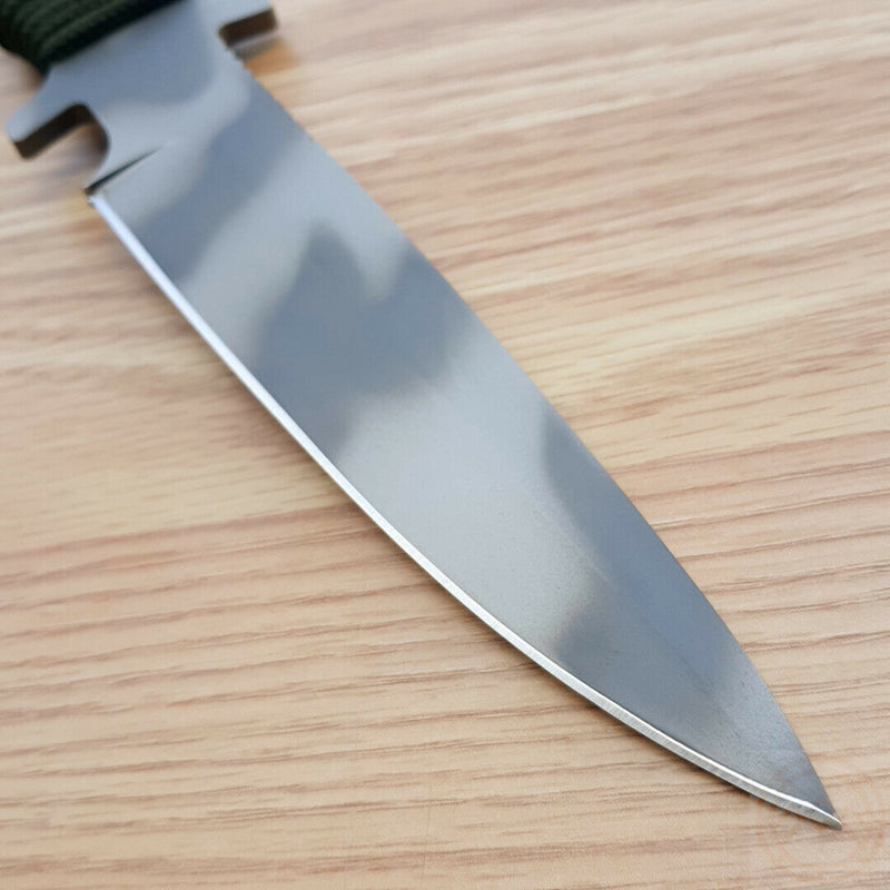 Fox Exagon Fixed Knife 6.75" PTFE Coated 440 Steel Blade Cord Wrapped Handle 1662S -Fox - Survivor Hand Precision Knives & Outdoor Gear Store