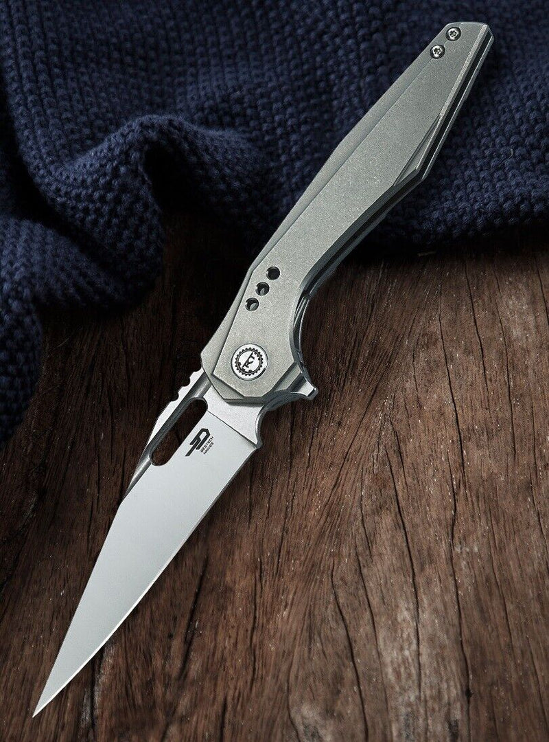 Bestech Knives Malware Framelock Folding Knife 3.75" S35VN Steel Blade Titanium Handle 1902A -Bestech Knives - Survivor Hand Precision Knives & Outdoor Gear Store