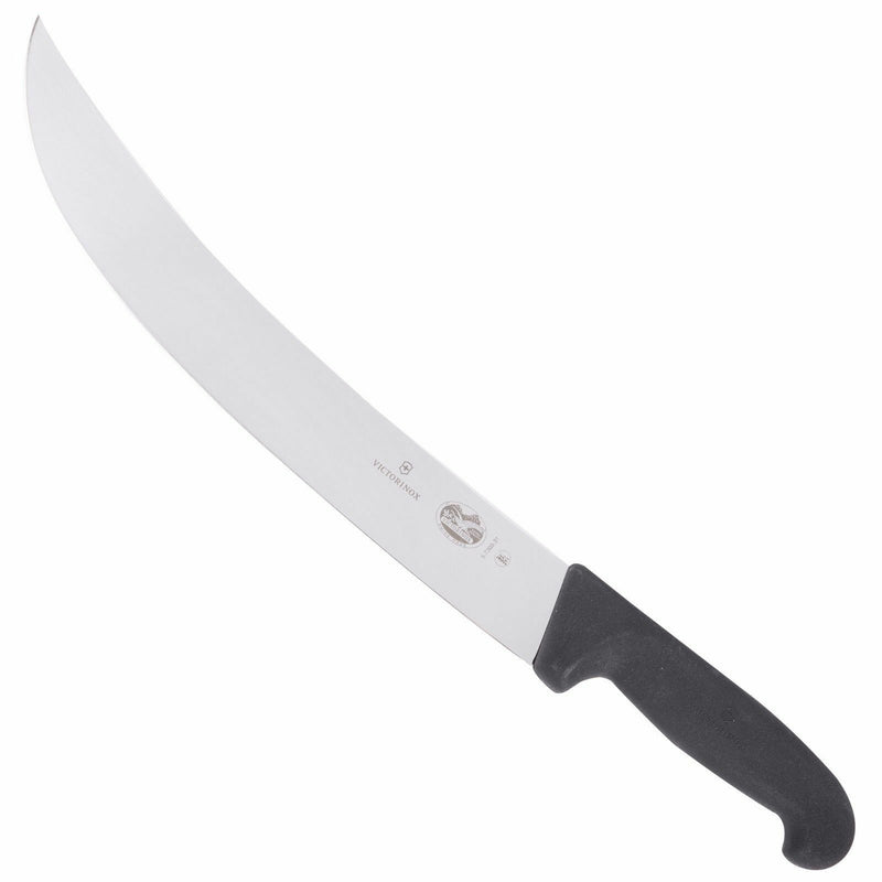 Victorinox Cimeter Butcher Knife 12" Curved Stainless Blade Black Fibrox Handle 5730331 -Victorinox - Survivor Hand Precision Knives & Outdoor Gear Store