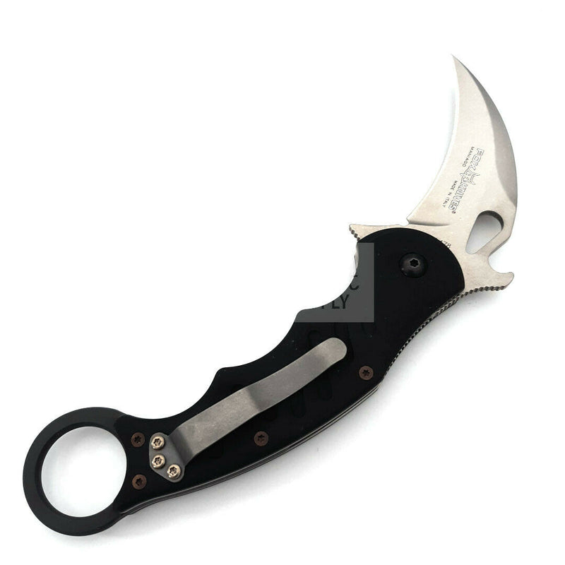 Fox Karambit Folding Knife 3" N690Co Vanadium Steel Blade Black Anodized Aluminum Handle 478BSW -Fox - Survivor Hand Precision Knives & Outdoor Gear Store