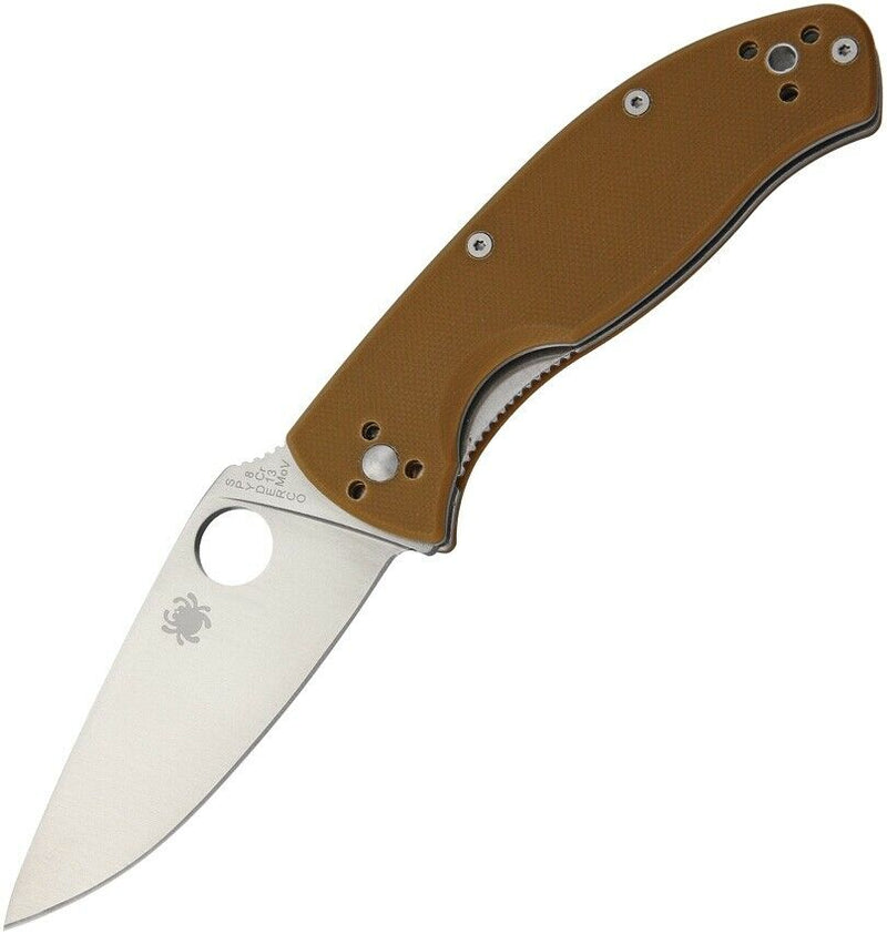 Spyderco Tenacious Folding Knife 3.38" 8Cr13MoV Steel Blade Brown G10 Handle 122GPBN -Spyderco - Survivor Hand Precision Knives & Outdoor Gear Store