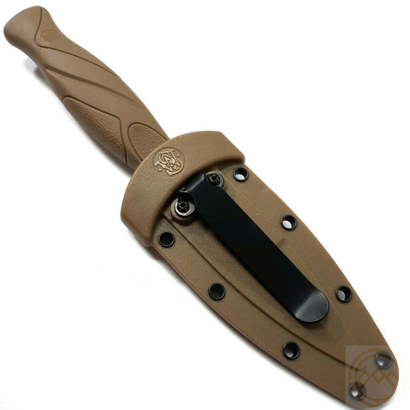 Smith & Wesson Boot Knife 3" Stainless Steel Blade Tan Rubber Handle 1100072 -Smith & Wesson - Survivor Hand Precision Knives & Outdoor Gear Store