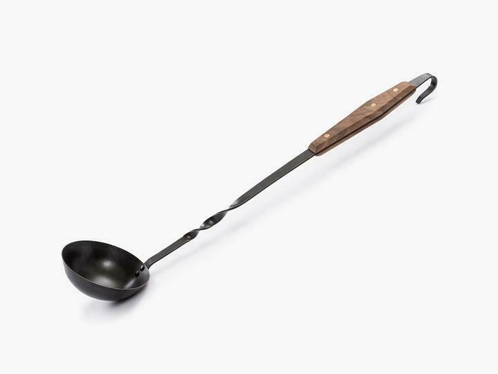 Barebones Living Cowboy Grill Ladle Blackened Stainless Steel Construction Walnut Handle RE464 -Barebones Living - Survivor Hand Precision Knives & Outdoor Gear Store