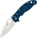 Spyderco Manix 2 Ball Bearing Folding Knife 3.38" CPM SPY27 Steel Blade Blue Bi-directional Texture FRN Handle 101PCBL2 -Spyderco - Survivor Hand Precision Knives & Outdoor Gear Store