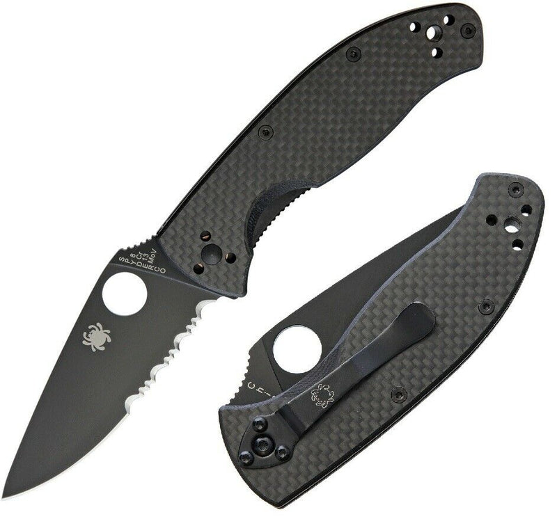 Spyderco Tenacious Folding Knife 3.5" 8Cr13MoV Steel Blade Carbon Fiber/G10 122CFBBKPS -Spyderco - Survivor Hand Precision Knives & Outdoor Gear Store