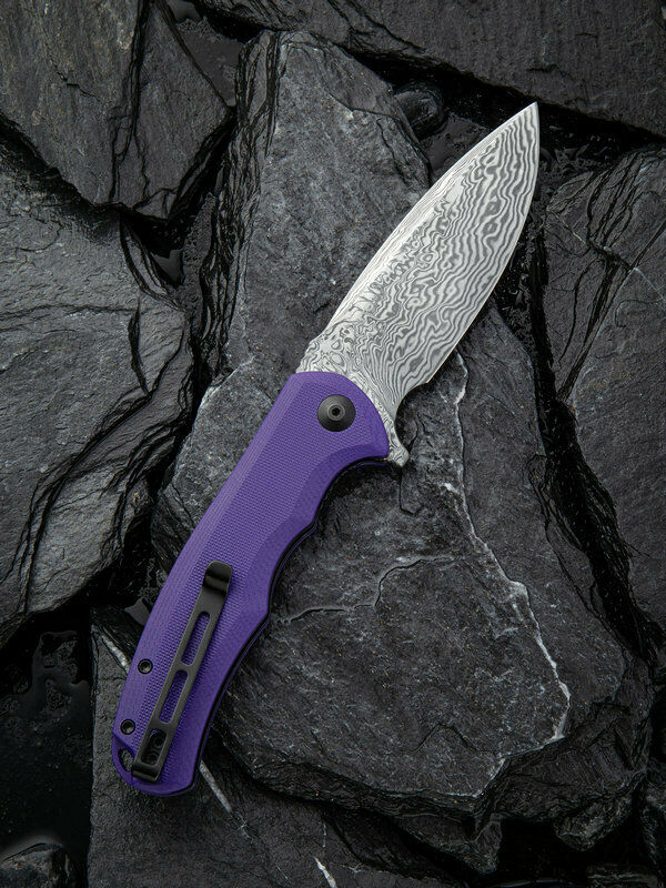 Civivi Praxis Linerlock Folding Knife 4.75" Damacus Steel Blade Purple G10 Handle C803DS2 -Civivi - Survivor Hand Precision Knives & Outdoor Gear Store