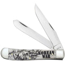 Case XX Korean War Pocket Knife Stainless Steel Blades Natural Bone Handle 50951 -Case Cutlery - Survivor Hand Precision Knives & Outdoor Gear Store