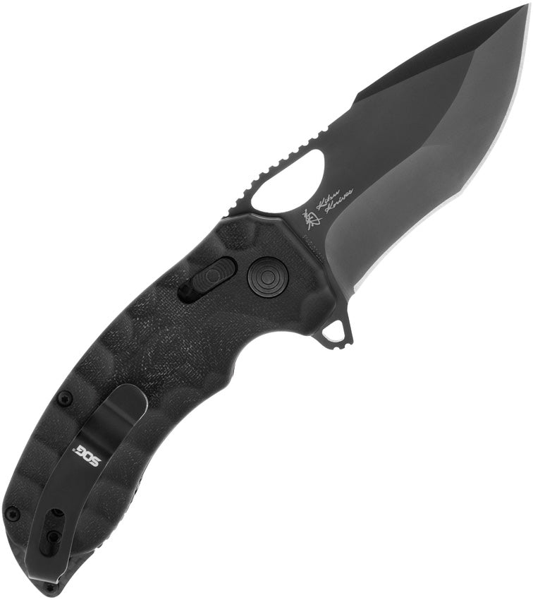 SOG Kiku LTE XR Lock Folding Knife 3" CTS-XHP Steel Blade Black Canvas Micarta Handle -SOG - Survivor Hand Precision Knives & Outdoor Gear Store