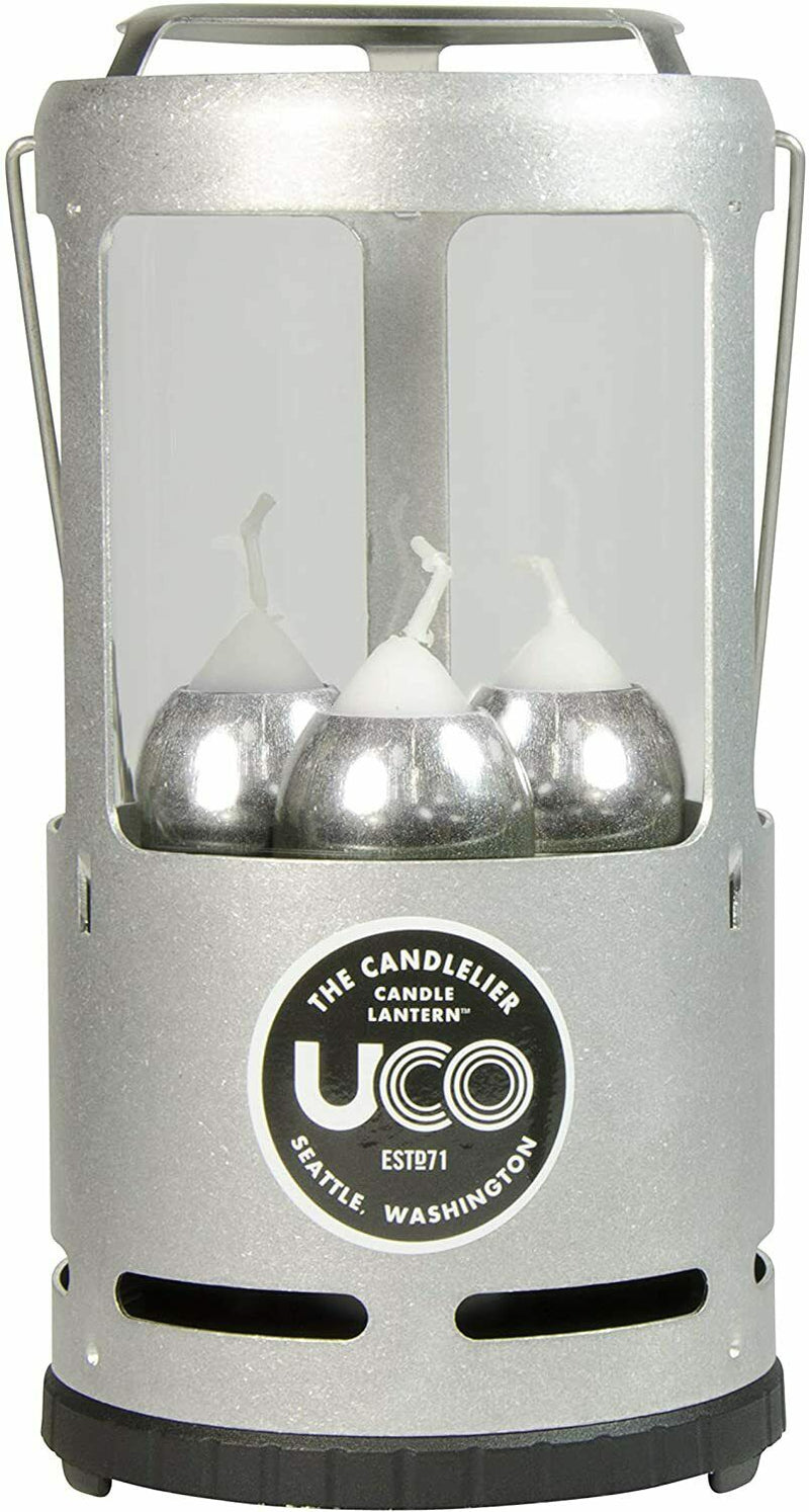 Polished Aluminum Candle Lantern 