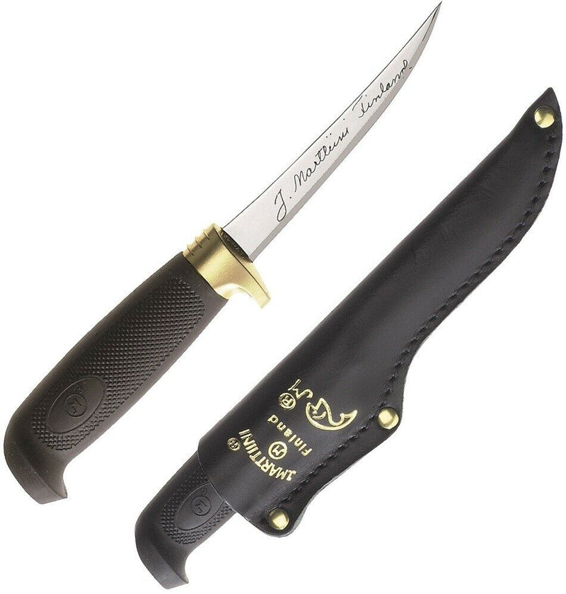 Marttiini Condor Golden Fixed Knife 4" Stainless Steel Blade Black Rubber Handle 816014 -Marttiini - Survivor Hand Precision Knives & Outdoor Gear Store