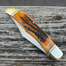 Hunter's Classic NAHC Folding Knife Stainless 4" Blade Orange Jigged Bone Handle 1730 -Miscellaneous - Survivor Hand Precision Knives & Outdoor Gear Store