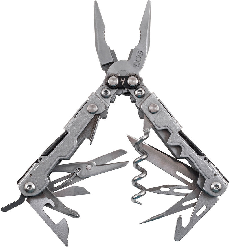 SOG PowerLitre Bead Blast Multi-Tool Pliers Scissors Rulers Openers Wire Cutter 1001CP -SOG - Survivor Hand Precision Knives & Outdoor Gear Store