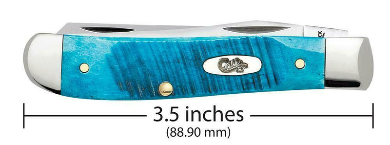 Case XX Mini Trapper Pocket Knife Stainless Blades Caribbean Blue Jigged Bone 25593 -Case Cutlery - Survivor Hand Precision Knives & Outdoor Gear Store