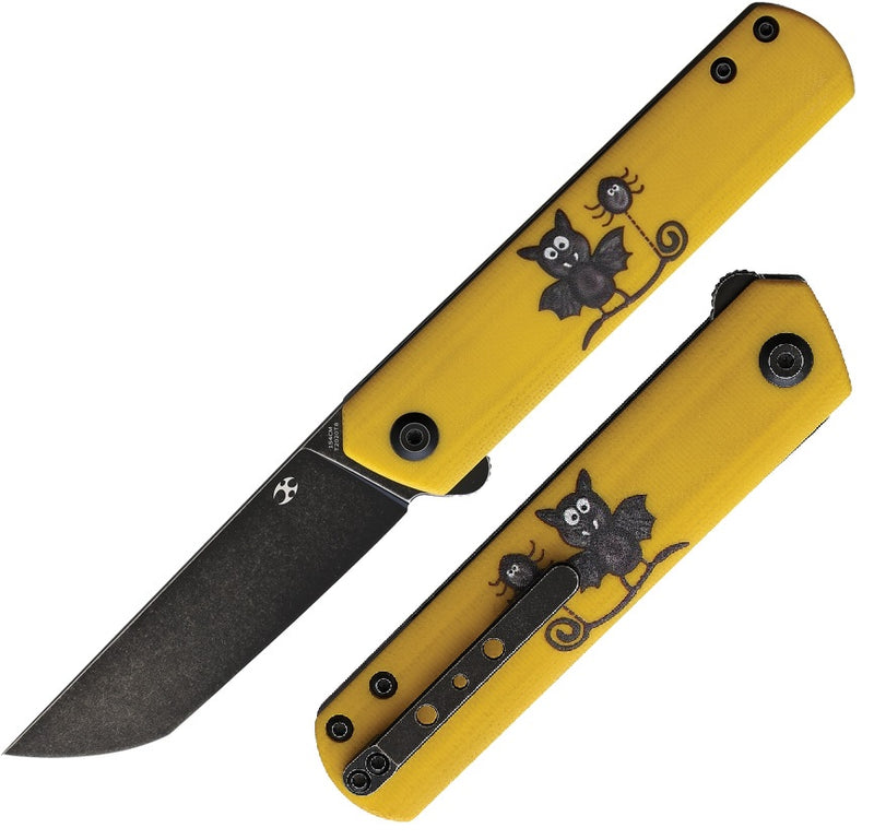 Kansept Knives Foosa Folder Folding Knife 3'' 154CM Steel Blade Yellow G10 Handle 2020T8 -Kansept Knives - Survivor Hand Precision Knives & Outdoor Gear Store