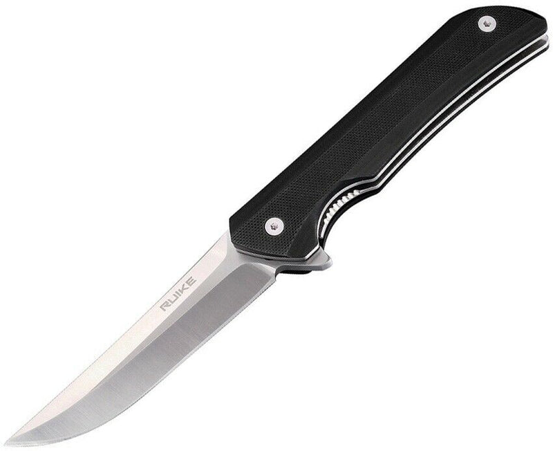 RUIKE Hussar P121 Linerlock Folding Knife 3.75" Satin Finish 14C28N Steel Blade Black G10 Handle P121B -RUIKE - Survivor Hand Precision Knives & Outdoor Gear Store