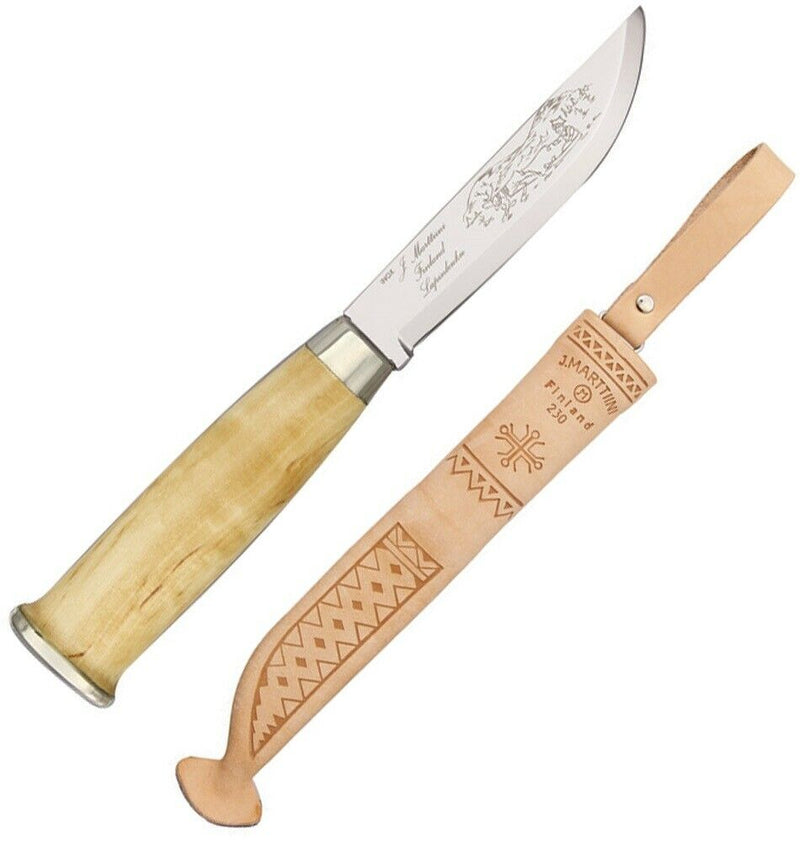 Marttiini Knife 4.25" Stainless Lapp Blade Curly Birch Handle w/nickel Ferrule 230010 -Marttiini - Survivor Hand Precision Knives & Outdoor Gear Store