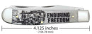 Case XX Enduring Freedom Trapper Pocket Knife Stainless Steel Blades Natural Bone Handle 50955 -Case Cutlery - Survivor Hand Precision Knives & Outdoor Gear Store