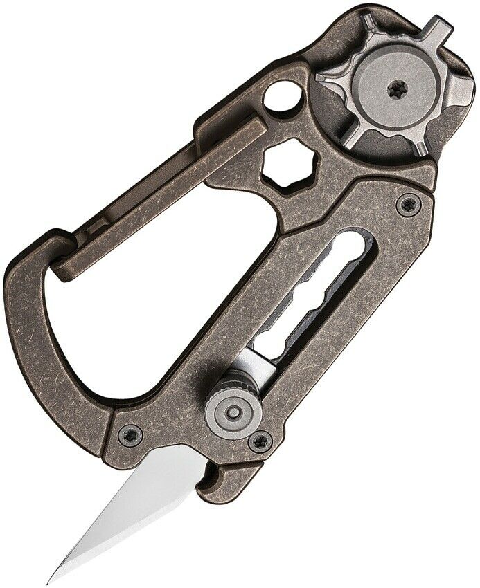 Civivi Polymorph Carabiner Keychain Titanium Multi Tool Bronze Utility Blades 200452 -Civivi - Survivor Hand Precision Knives & Outdoor Gear Store