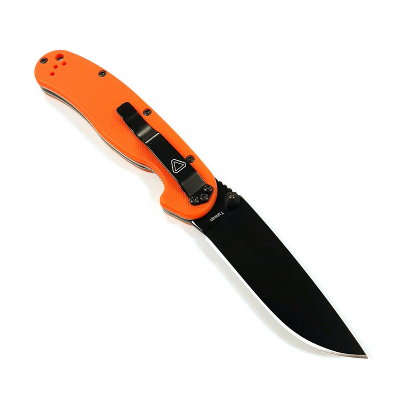 Ontario RAT II Linerlock Folding Knife 3" AUS-8 Stainless Blade Orange Handle 8861OR -Ontario - Survivor Hand Precision Knives & Outdoor Gear Store